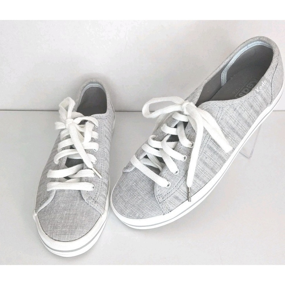 Keds Women's Low-Cut Dream Foam Casual Sneakers WF62943 Size 6 Gray Striped - Picture 2 of 12
